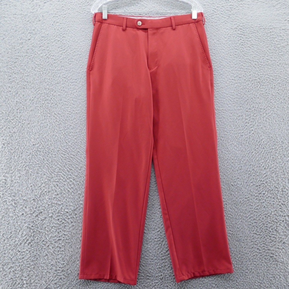 Peter Millar Crown Sport Mens Red Performance Golf Pants 32‎ Lightweight